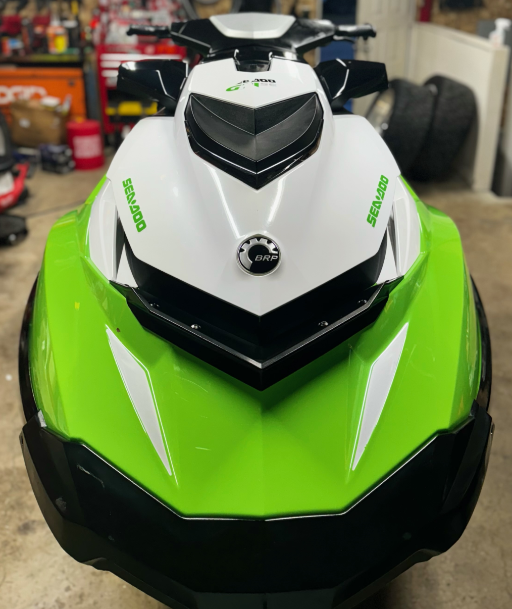 jet ski front with defects removed and shiny like new